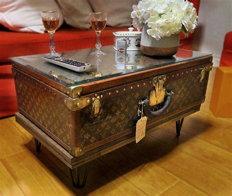 Vintage Louis Vuitton Trunk Coffee Table, Side Table, Night